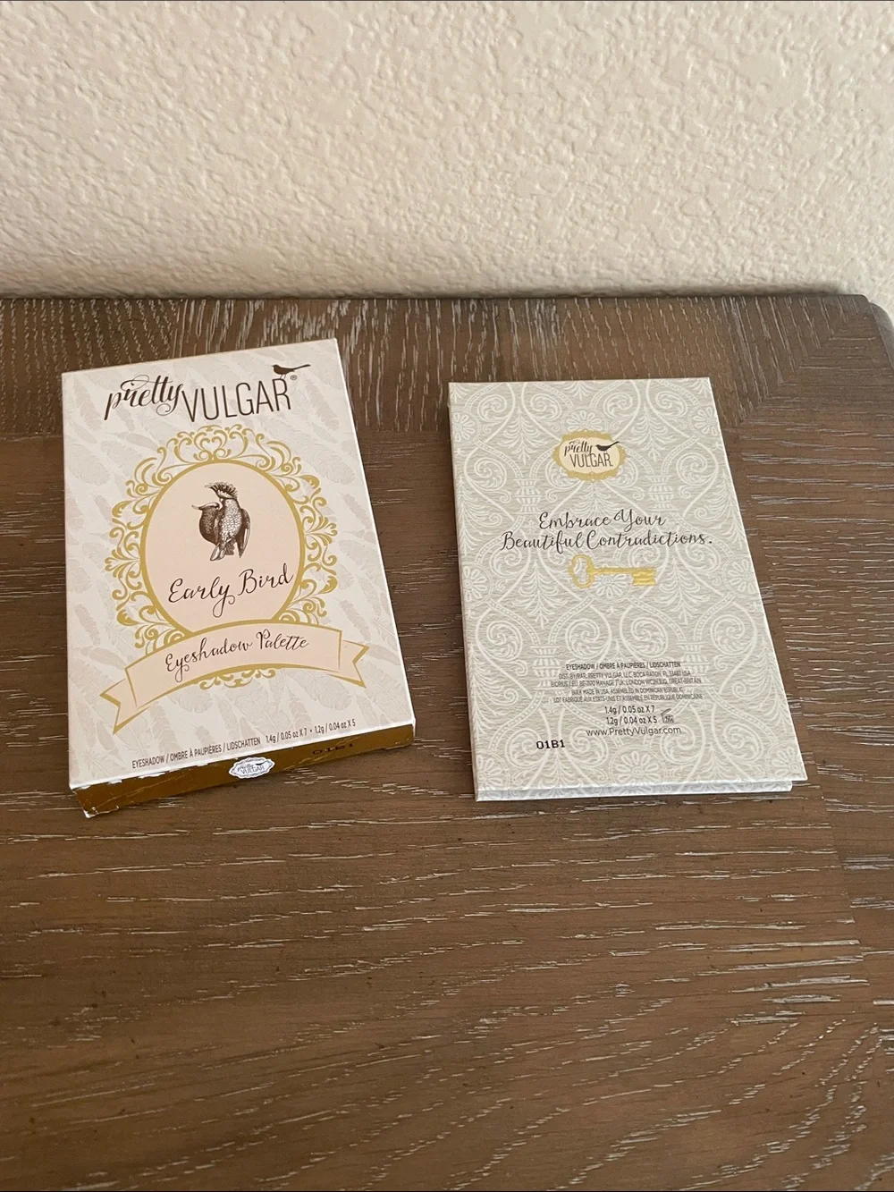 NIB Pretty Vulgar Early Bird Eyeshadow Palette — Pink and Neutral Shades